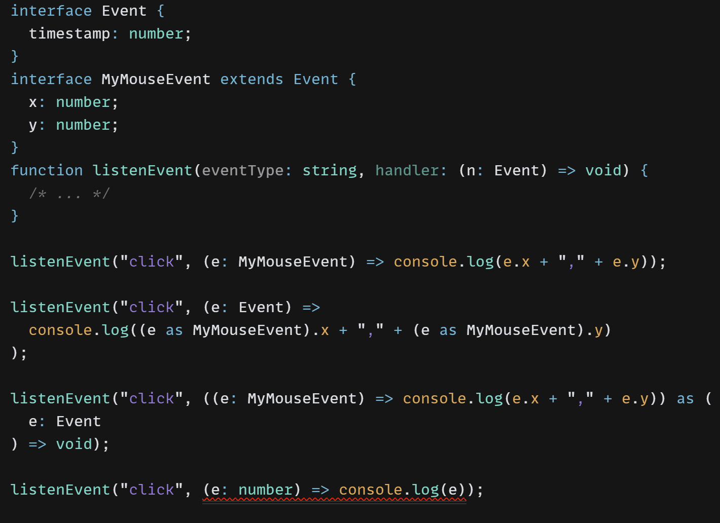 设置 strictFunctionTypes: false 后